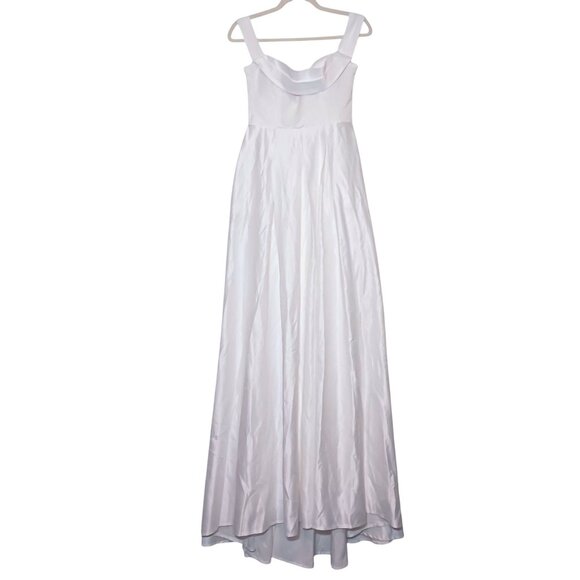NEW Lulus Extraordinary Vow White Off-the-Shoulder Maxi Dress w/ Pockets Size S - Picture 2 of 15
